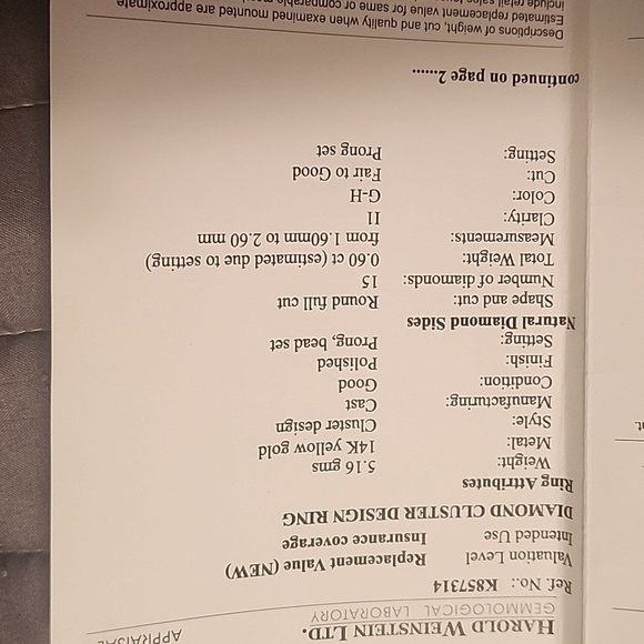 Diamond cluster design ring. - Picture 10 of 11